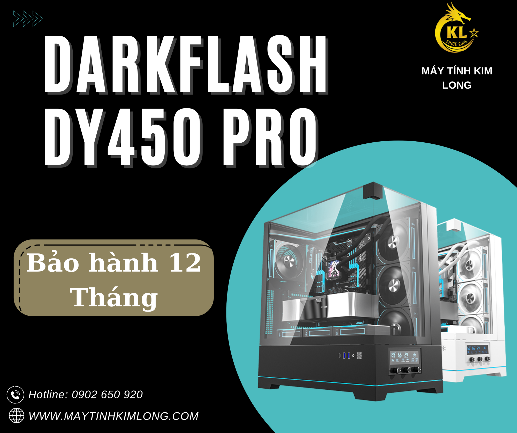 VỎ CASE MÁY TÍNH DARKFLASH DY450 Pro (ATX)